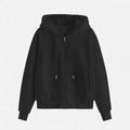 Moletom de Tricô com Zíper para o Outono/Inverno Preto