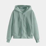Moletom de Tricô com Zíper para o Outono/Inverno Verde Menta