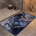 Opulenza • Tapete de Banheiro Luxuoso com Secagem Rápida Elegância Azul