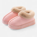 Pantufas de Inverno de Pelúcia Femininas Rosa