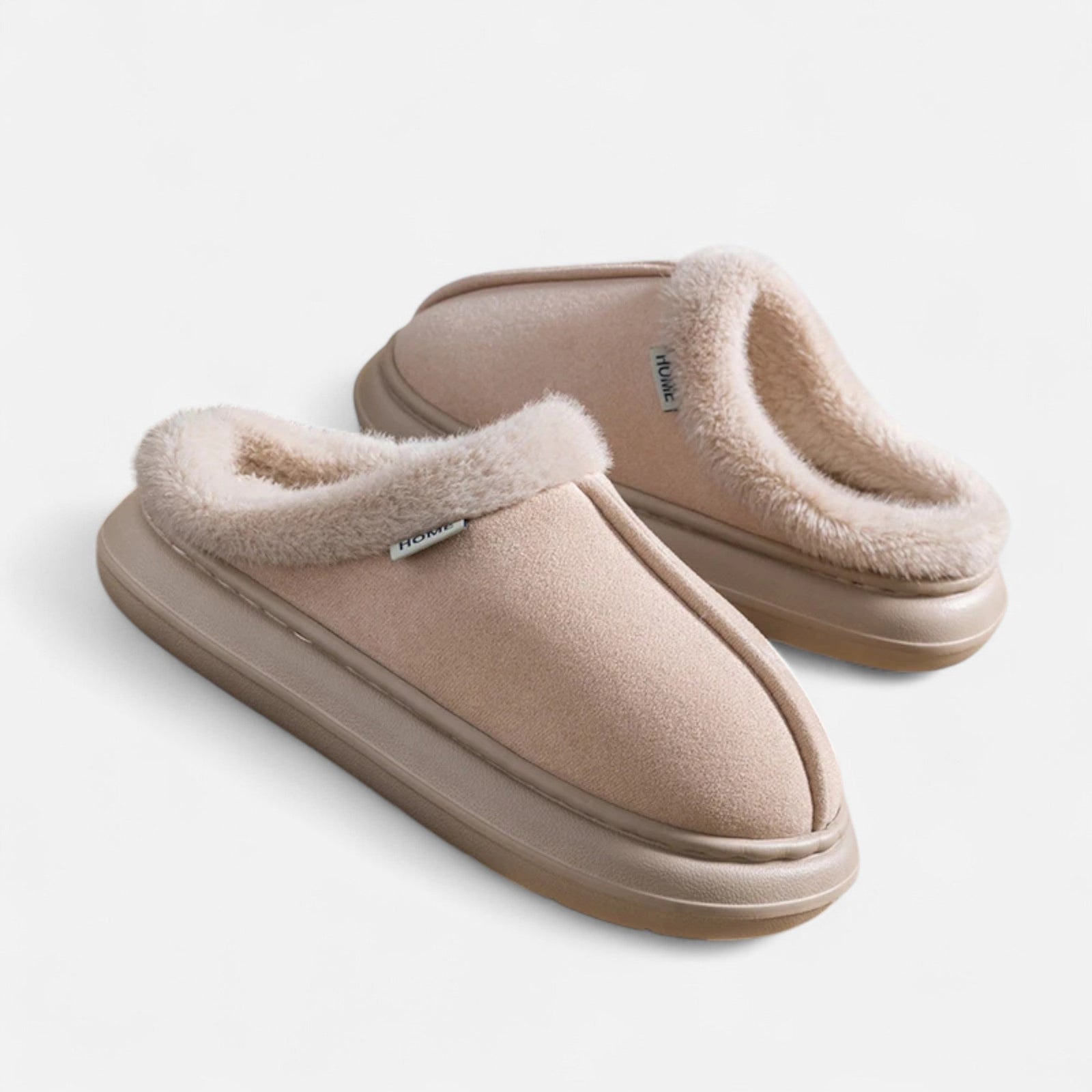Pantufas de Plataforma em Toque de Cashmere para Mulheres