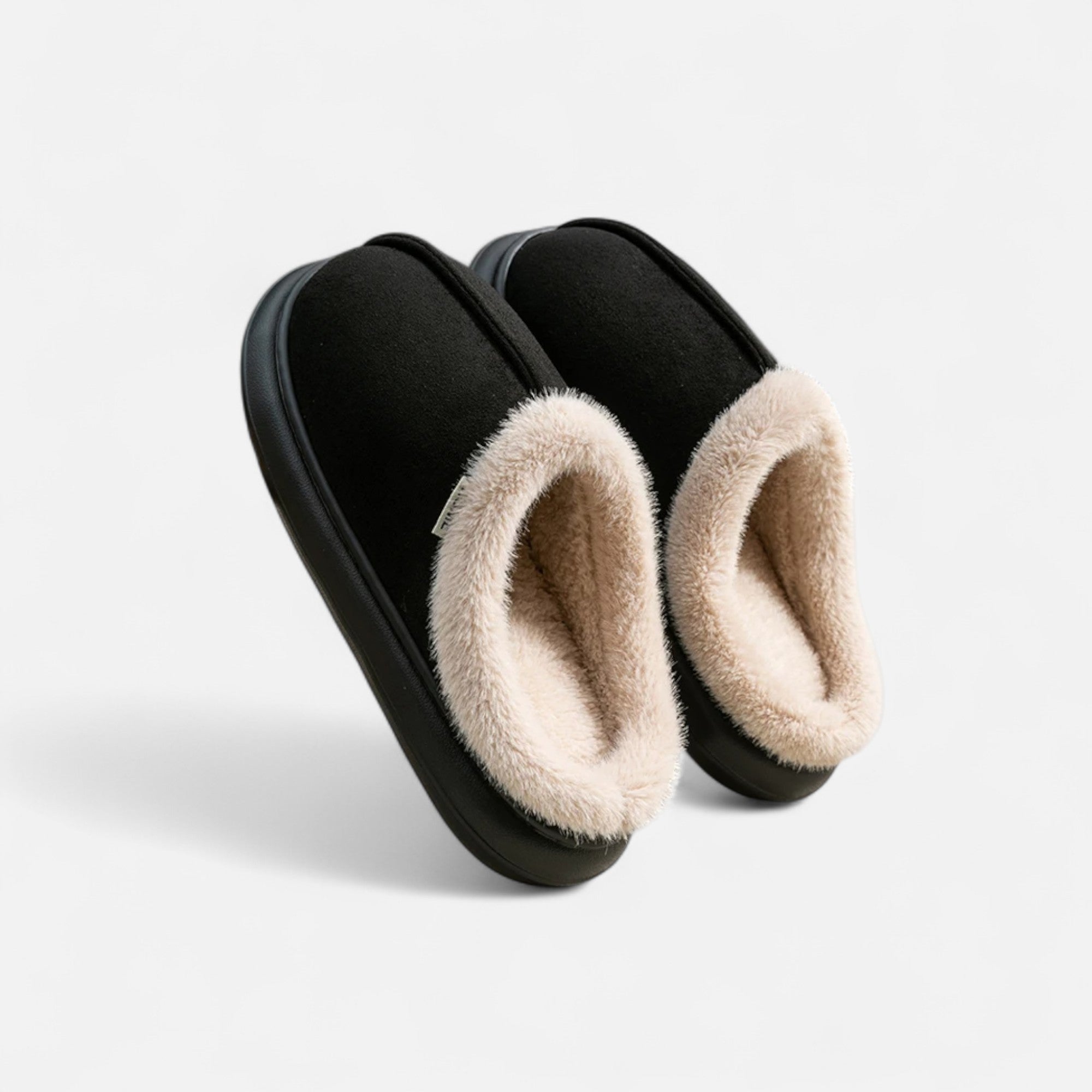 Pantufas de Plataforma em Toque de Cashmere para Mulheres