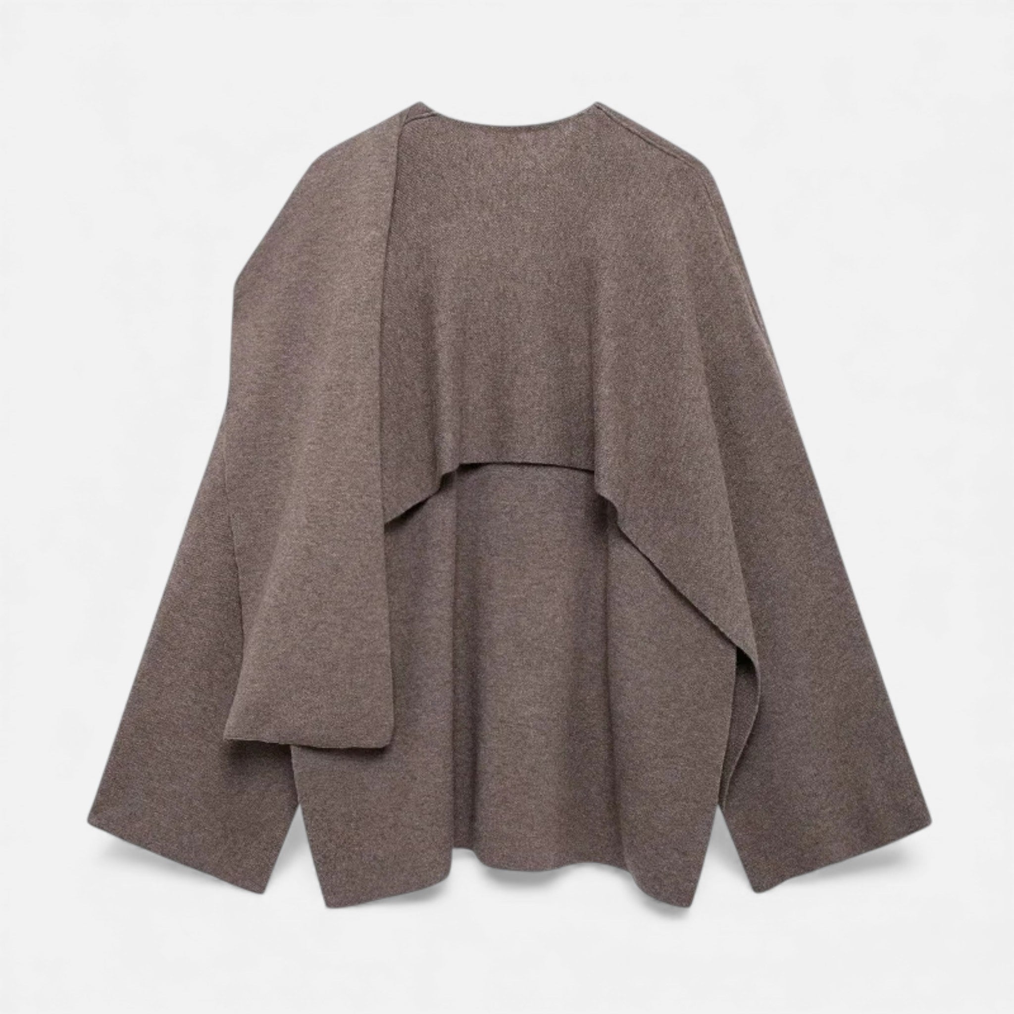 Poncho Cardigan Elegante em Lã para Mulheres