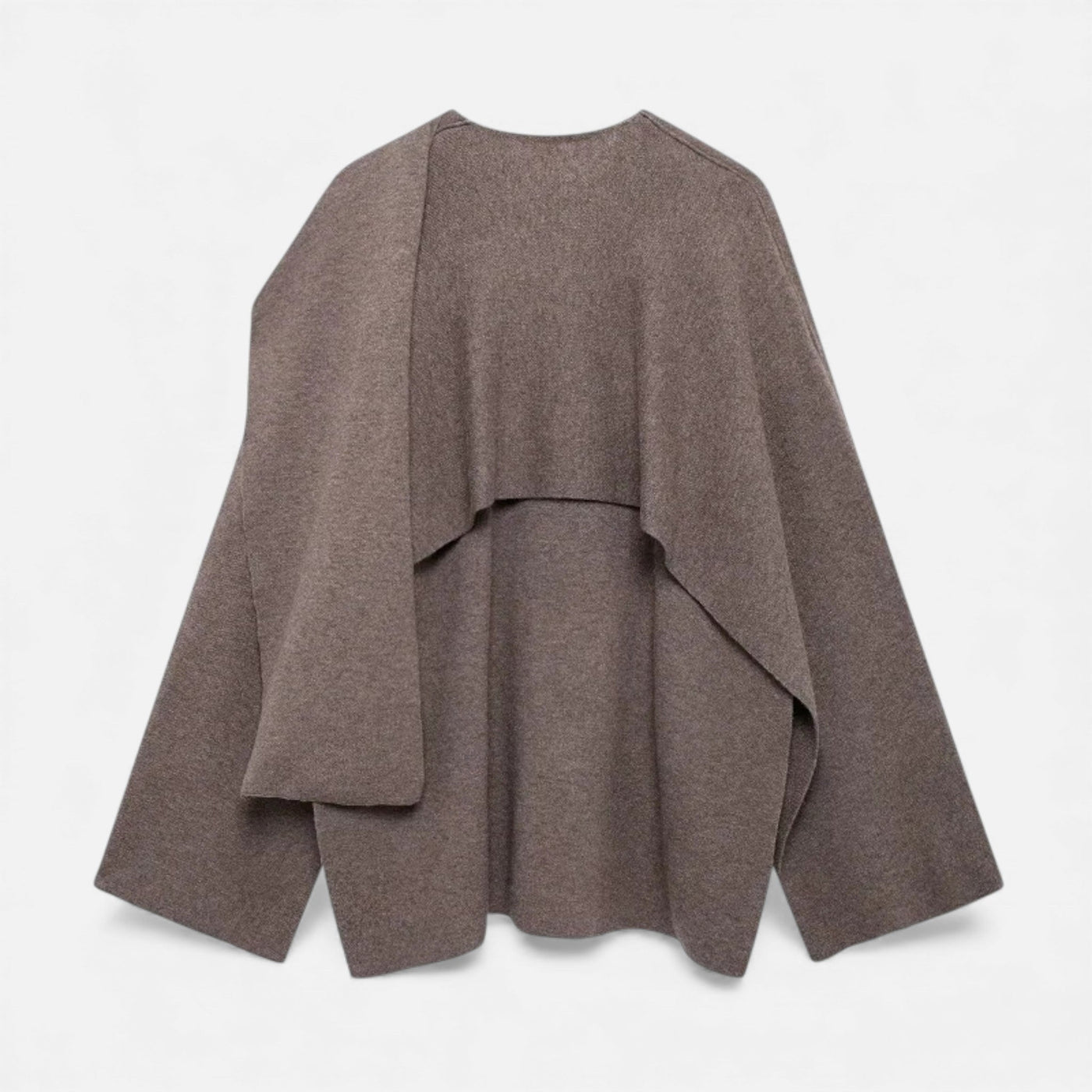 Poncho Cardigan Elegante em Lã para Mulheres