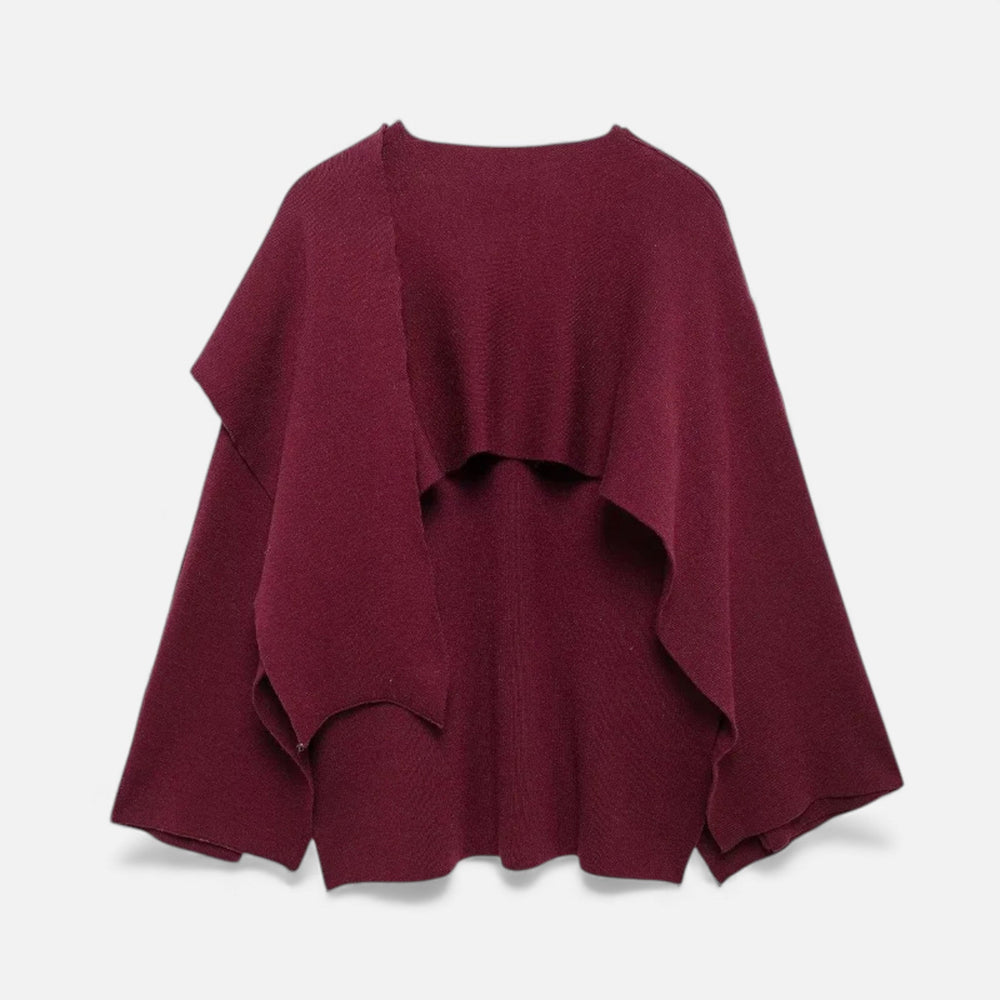 Poncho Cardigan Elegante em Lã para Mulheres