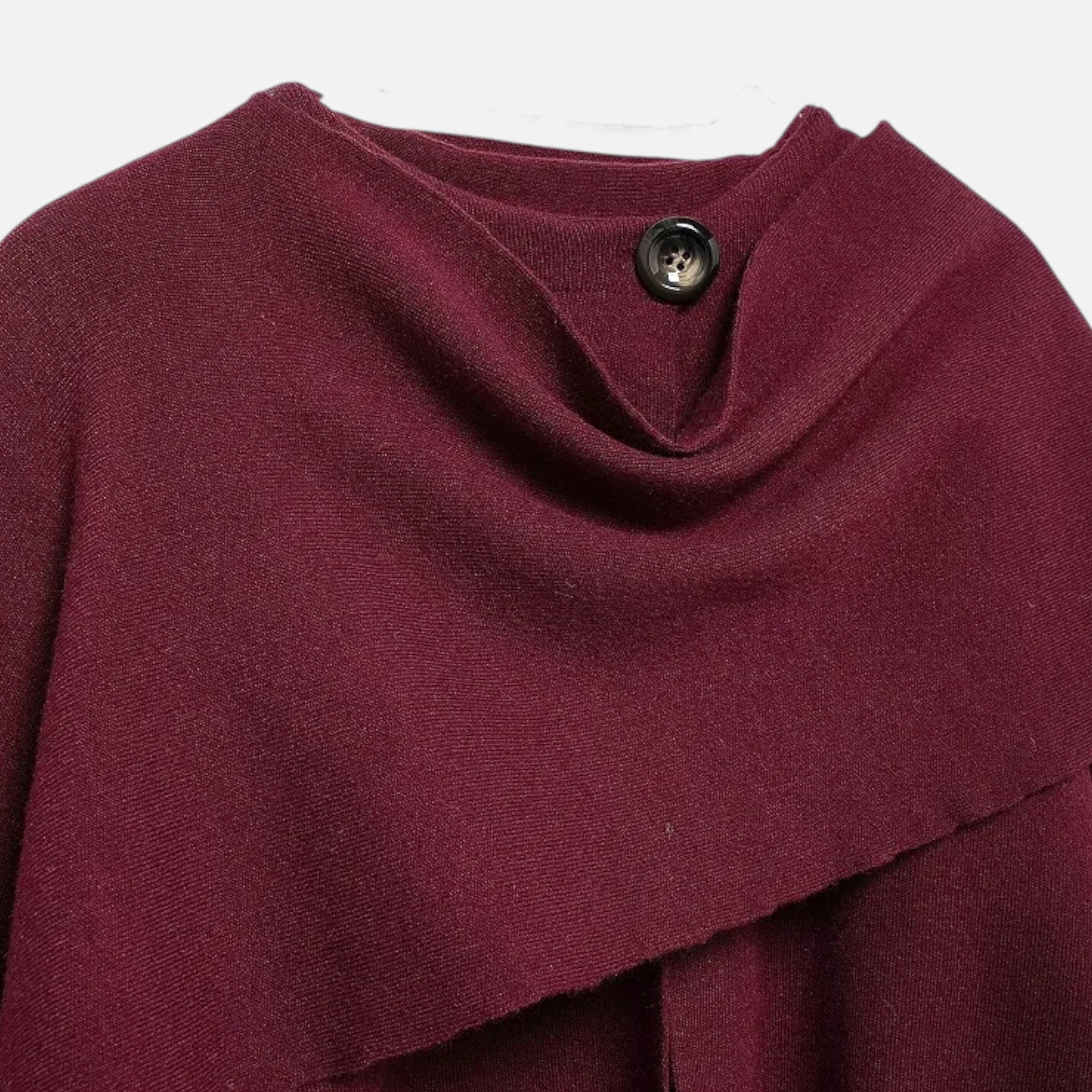 Poncho Cardigan Elegante em Lã para Mulheres