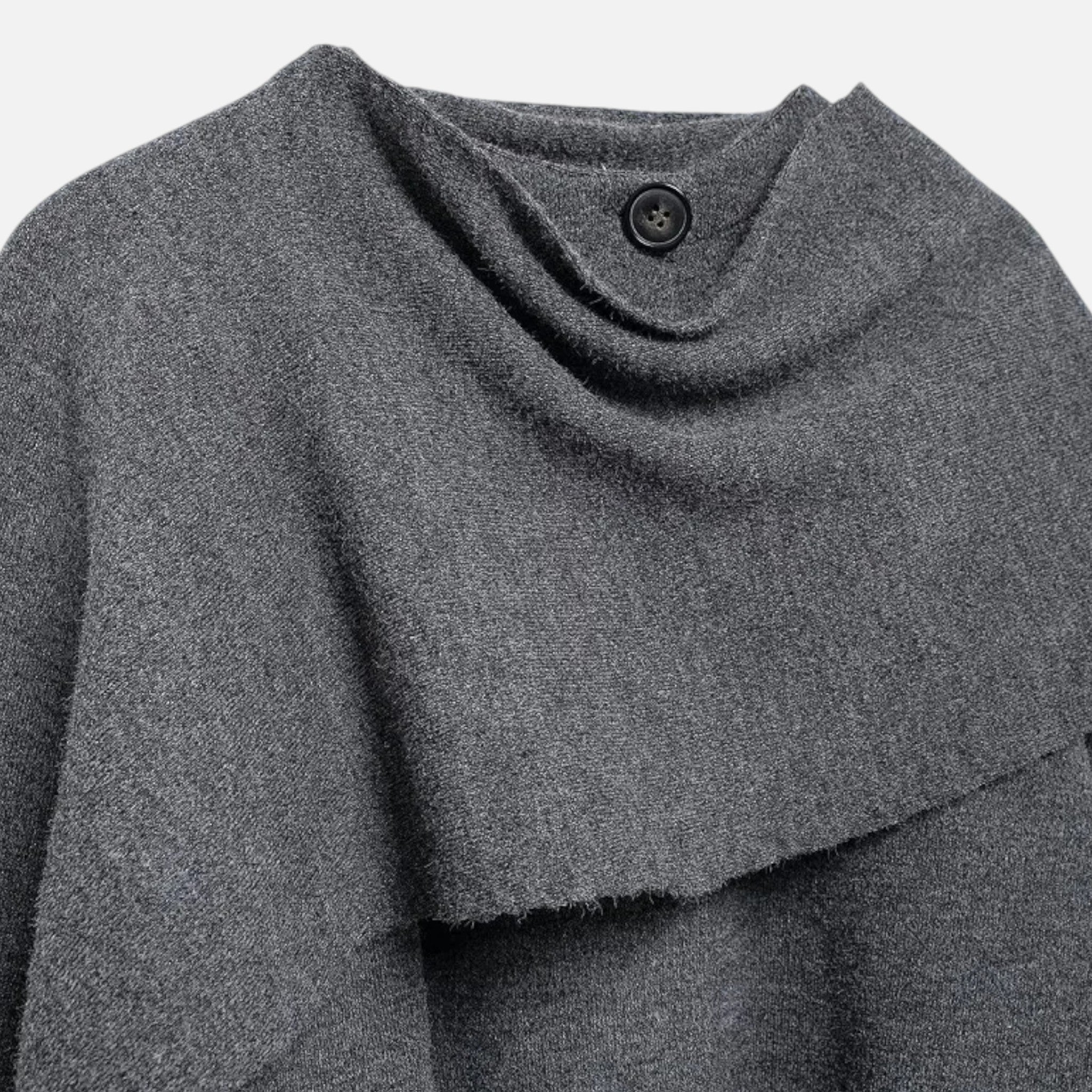 Poncho Cardigan Elegante em Lã para Mulheres