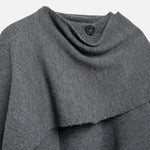 Poncho Cardigan Elegante em Lã para Mulheres