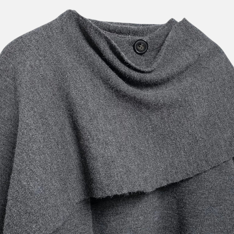 Poncho Cardigan Elegante em Lã para Mulheres