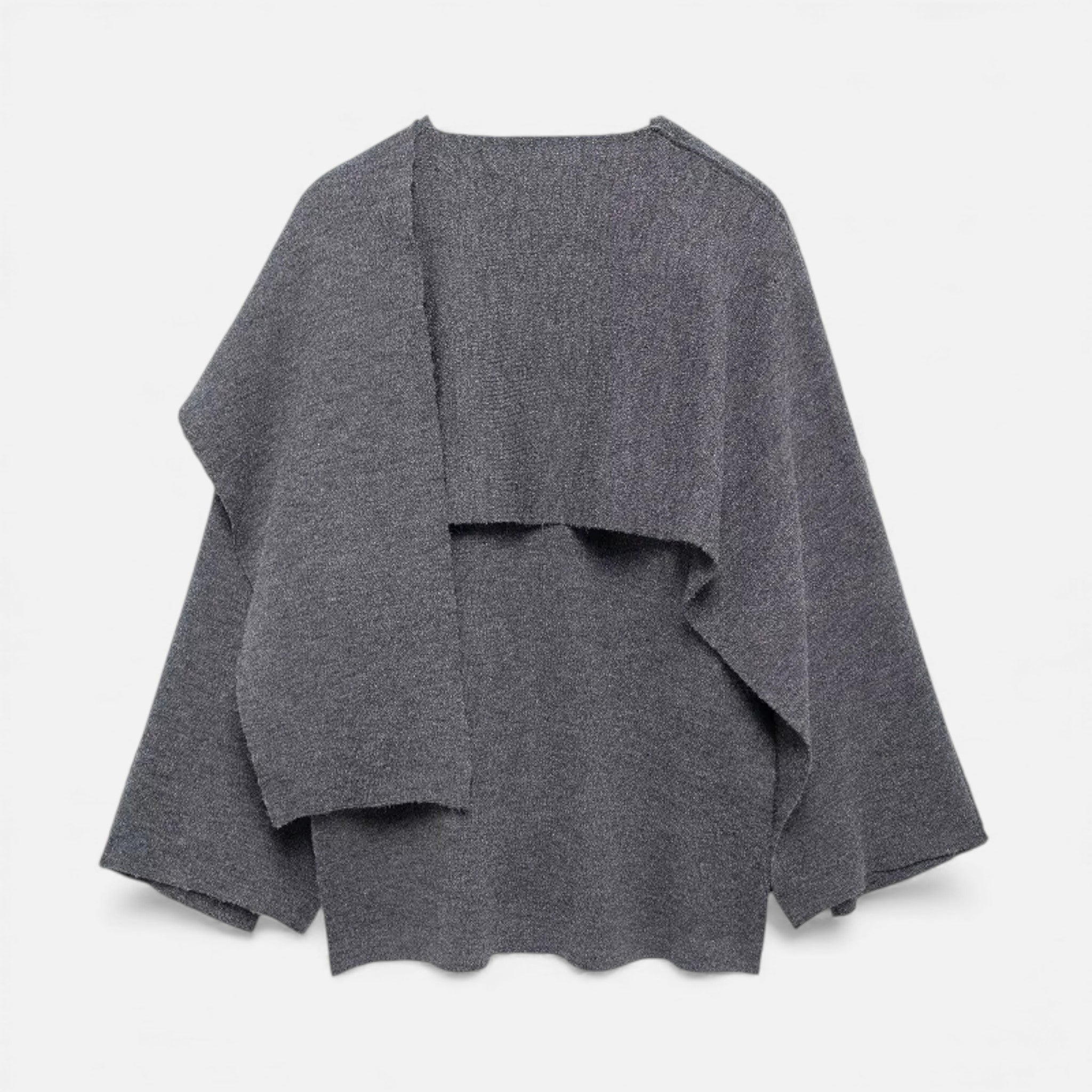 Poncho Cardigan Elegante em Lã para Mulheres