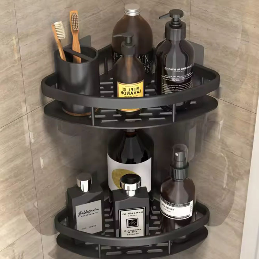 Prateleira Curvada para Chuveiro – Solução Elegante e Funcional de Organização