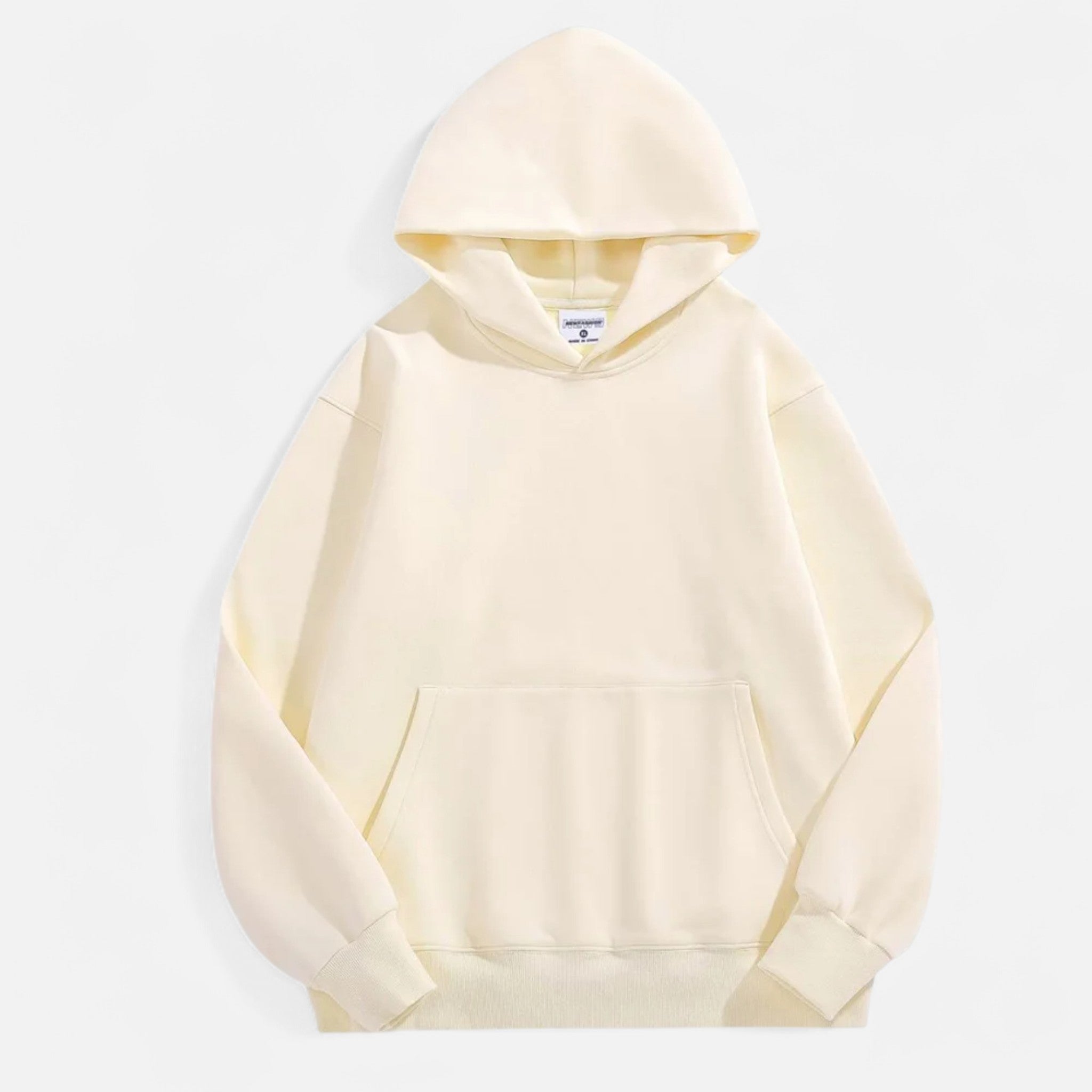 Pullover Unissex de Moletom Polar Grosso - Estilo Confortável e Elegante Bege