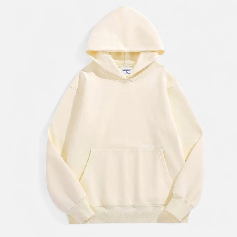 Pullover Unissex de Moletom Polar Grosso - Estilo Confortável e Elegante Bege