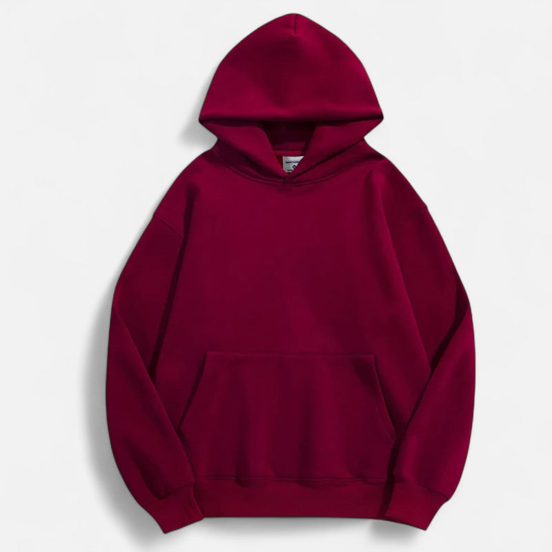 Pullover Unissex de Moletom Polar Grosso - Estilo Confortável e Elegante Bordô