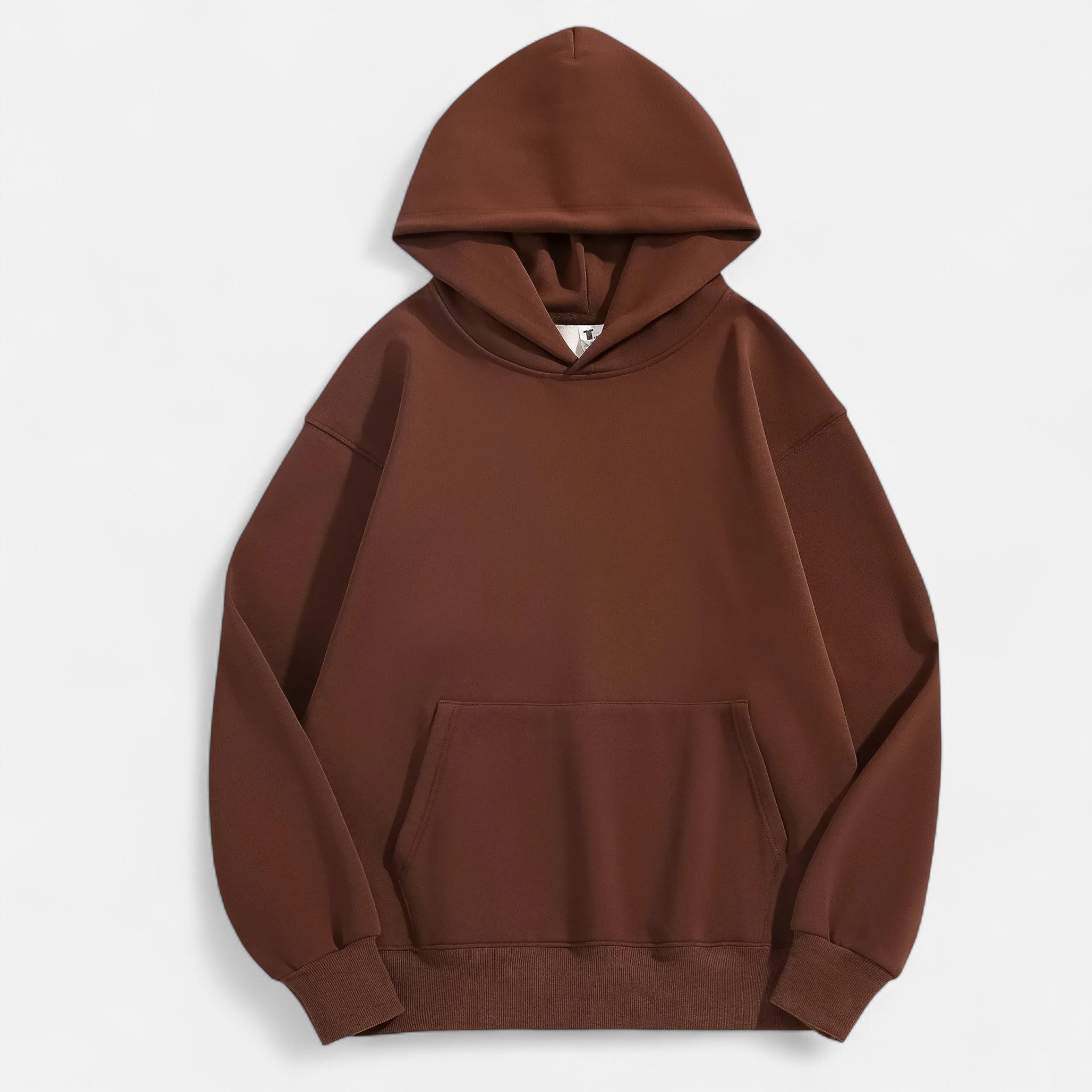 Pullover Unissex de Moletom Polar Grosso - Estilo Confortável e Elegante Marrom