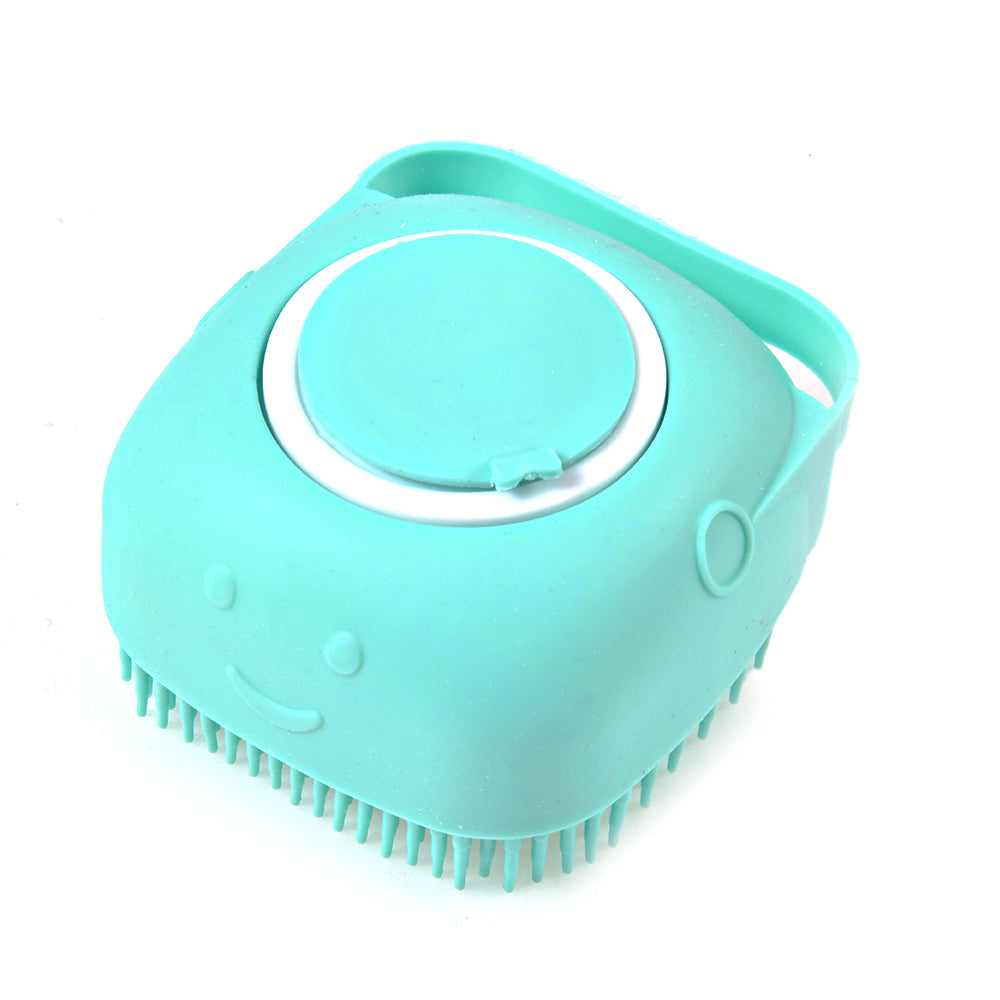 PupFat | Escova de banho de silicone para cachorros e gatos Azul