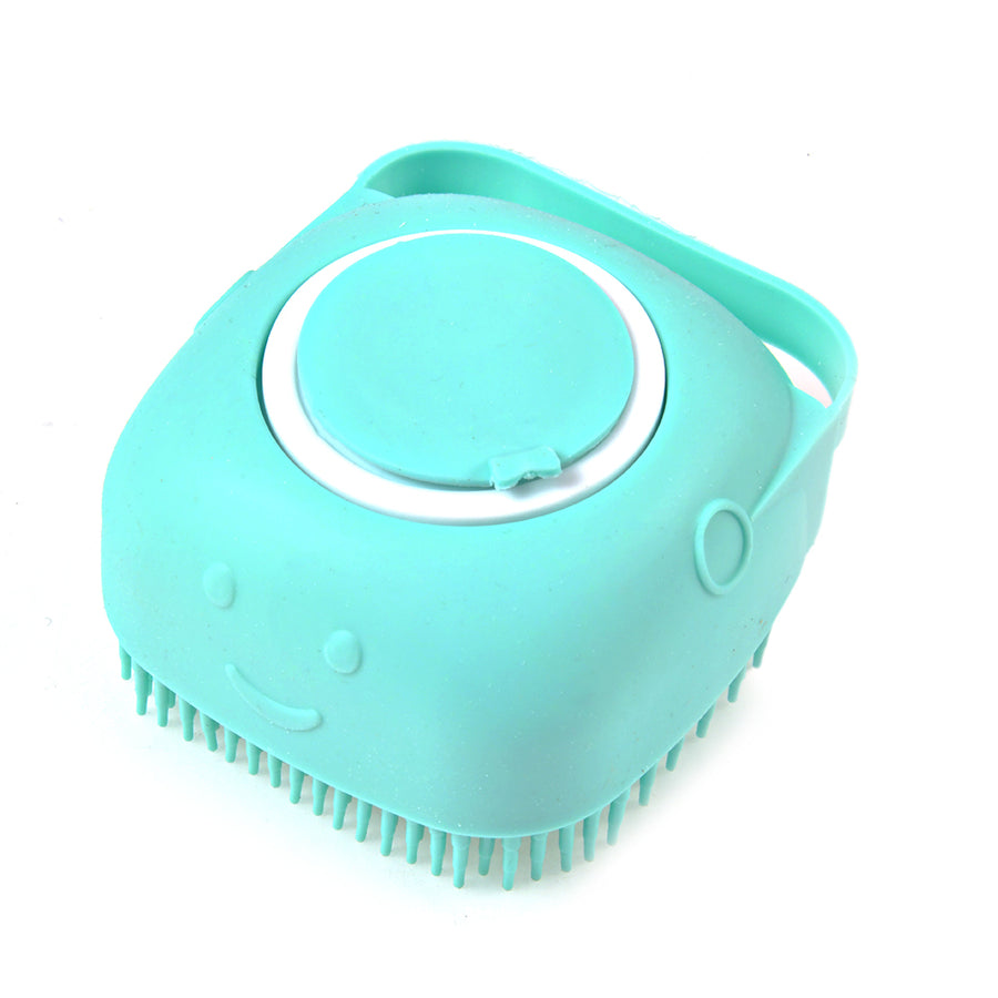 PupFat | Escova de banho de silicone para cachorros e gatos Azul