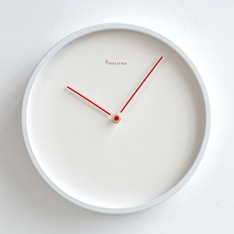 Relógio de parede – Decoração Minimalista em Estilo Escandinavo Vermelho