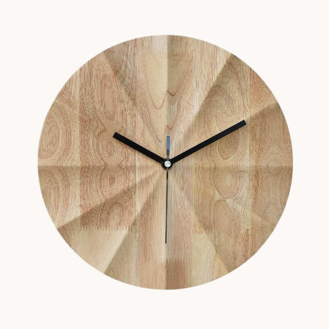 Relógio de parede Minimalista em Bambu e Madeira