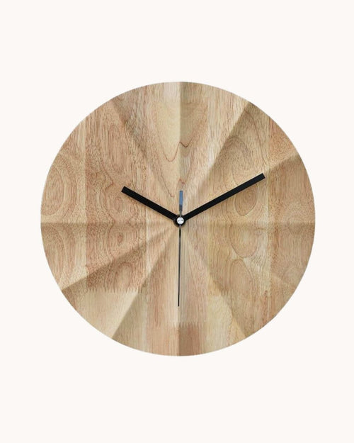 Relógio de parede Minimalista em Bambu e Madeira