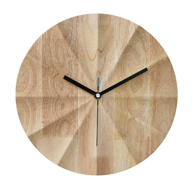 Relógio de parede Minimalista em Bambu e Madeira