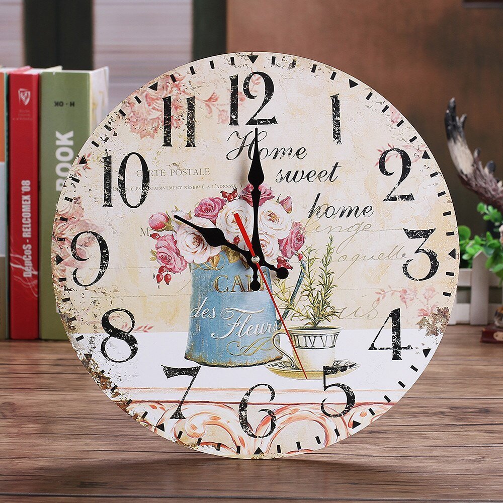 Relógio de parede com design floral sofisticado