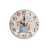 Relógio de parede com design floral sofisticado