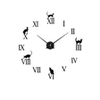 Relógio de parede decorativo em 3D com tema de gato