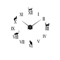 Relógio de parede decorativo em 3D com tema de gato