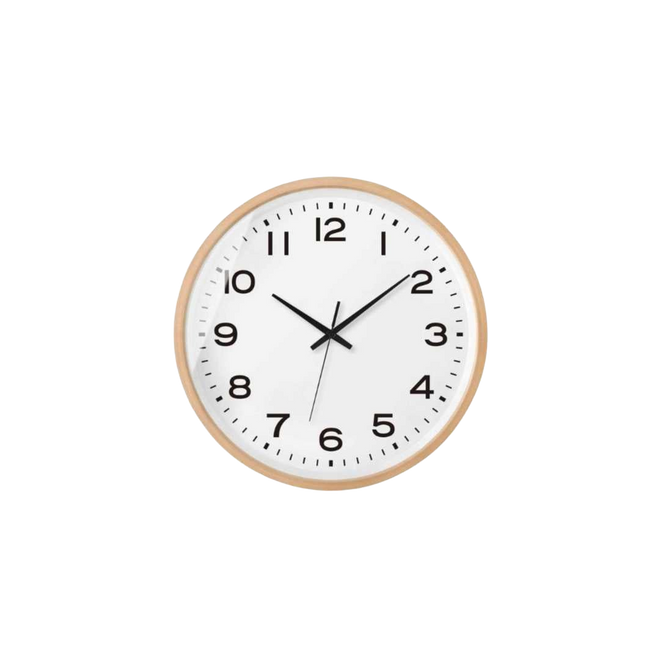Relógio de parede em madeira com design escandinavo sofisticado