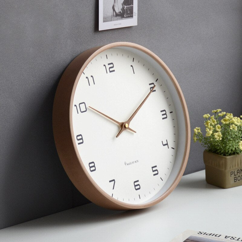 Relógio de parede escandinavo com design minimalista e sofisticado