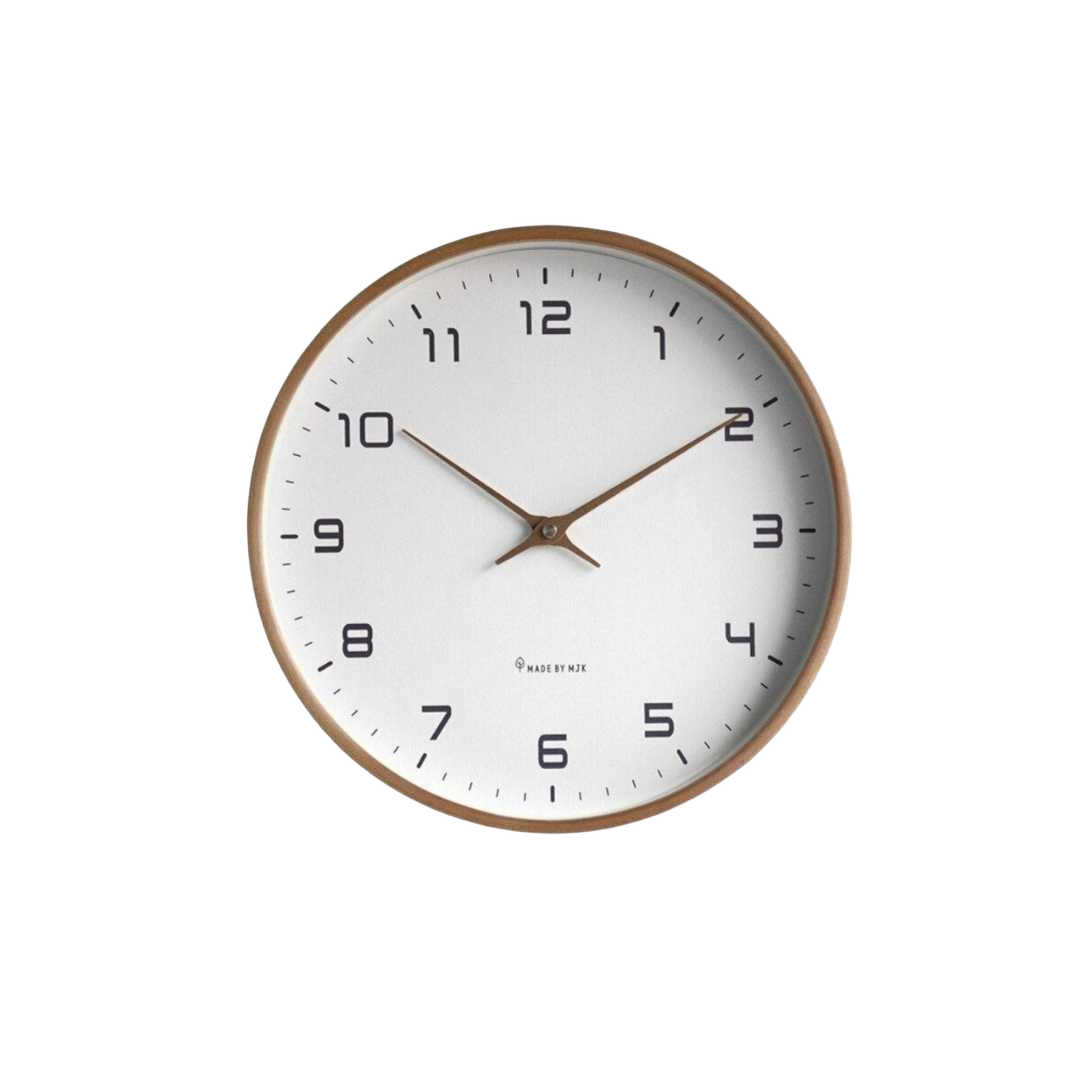 Relógio de parede escandinavo com design minimalista e sofisticado
