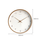 Relógio de parede sofisticado em madeira silenciosa.