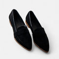 Retro Feminine Pointed-Toe Moccasins Preto