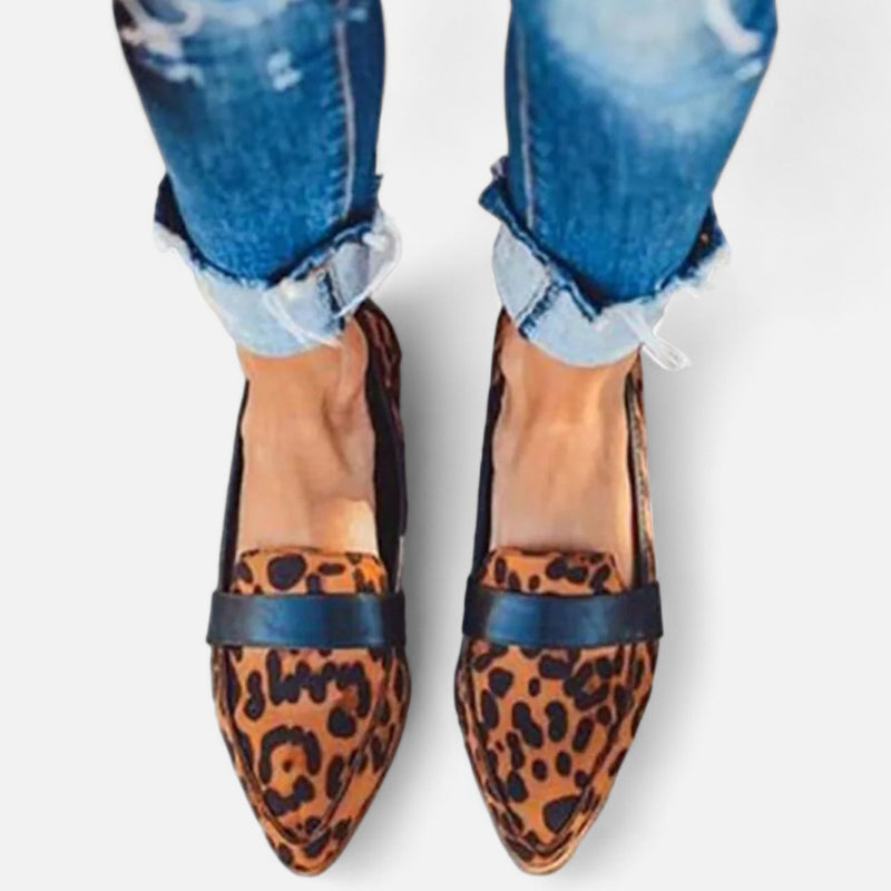 Retro Feminine Pointed-Toe Moccasins