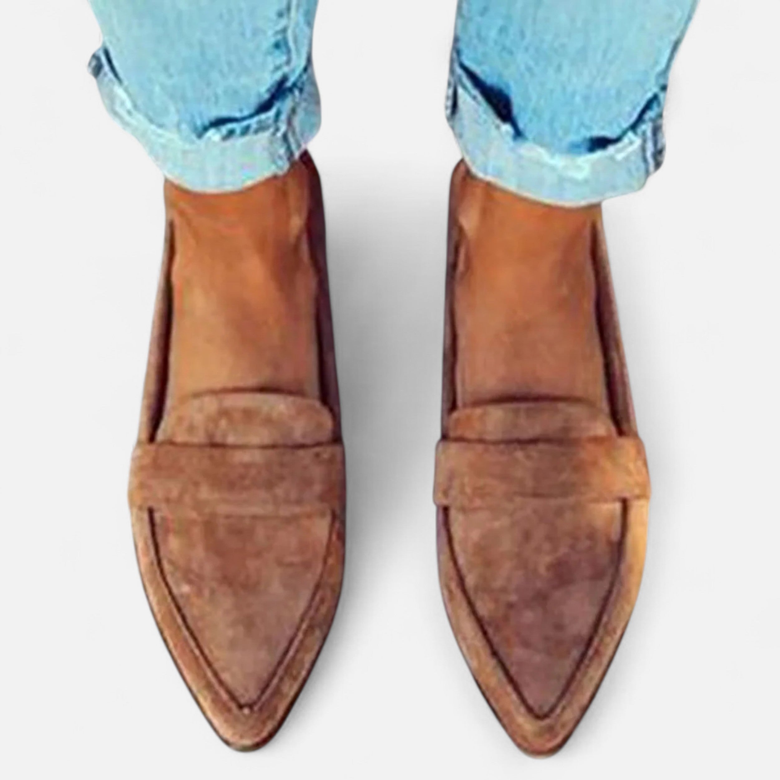 Retro Feminine Pointed-Toe Moccasins