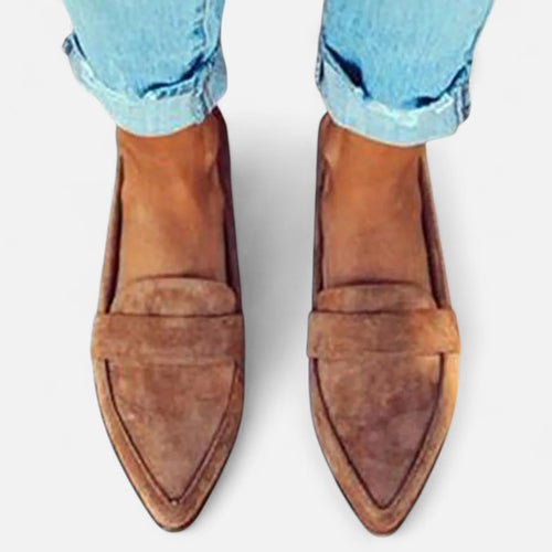Retro Feminine Pointed-Toe Moccasins