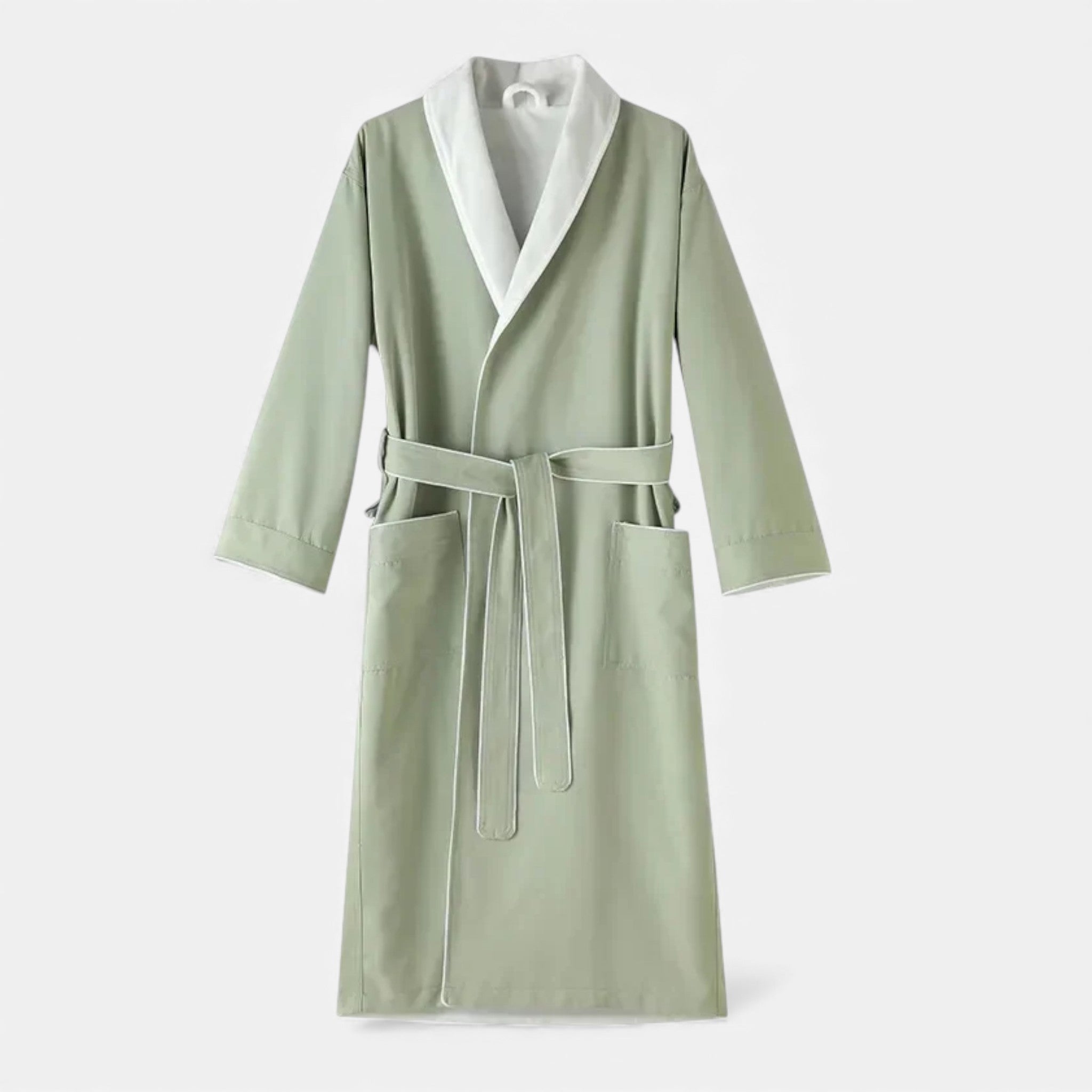 Robe de Banho Unissex em Algodão com Camadas Duplas Verde Claro Tamanho Único
