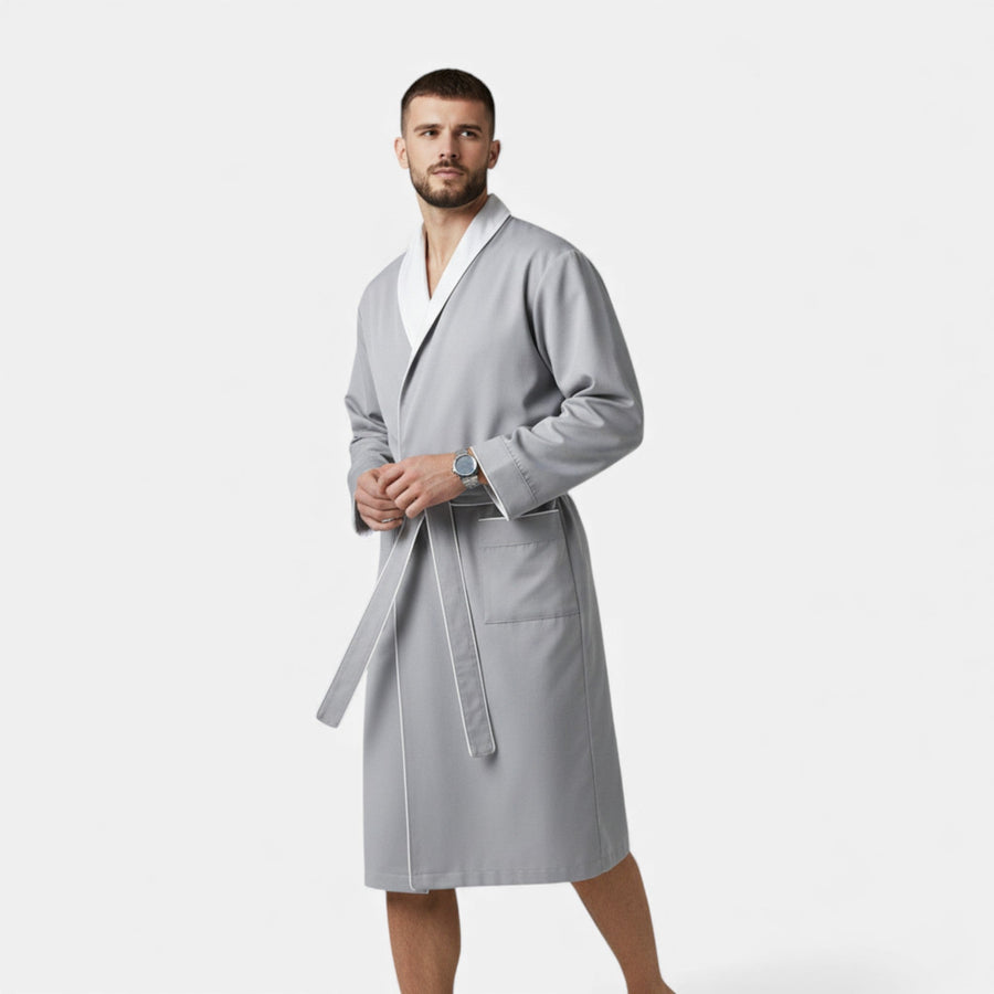 Robe de Banho Unissex em Algodão com Camadas Duplas