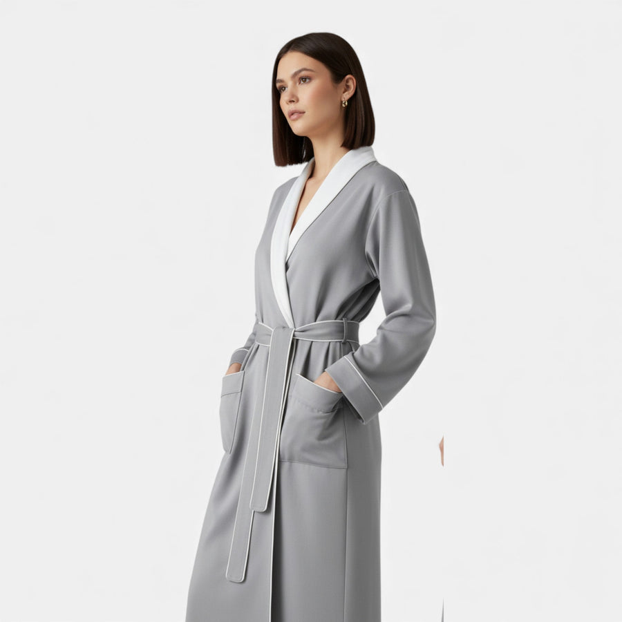 Robe de Banho Unissex em Algodão com Camadas Duplas