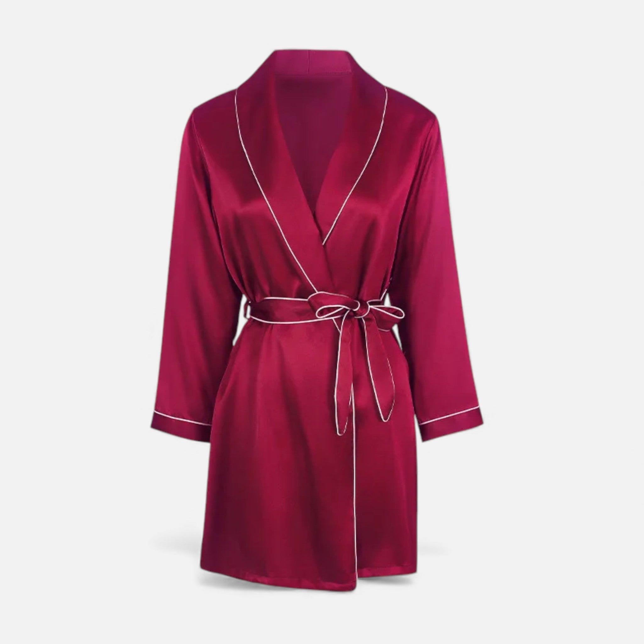 Roupas de Seda Premium para Mulheres - Outono Bordô