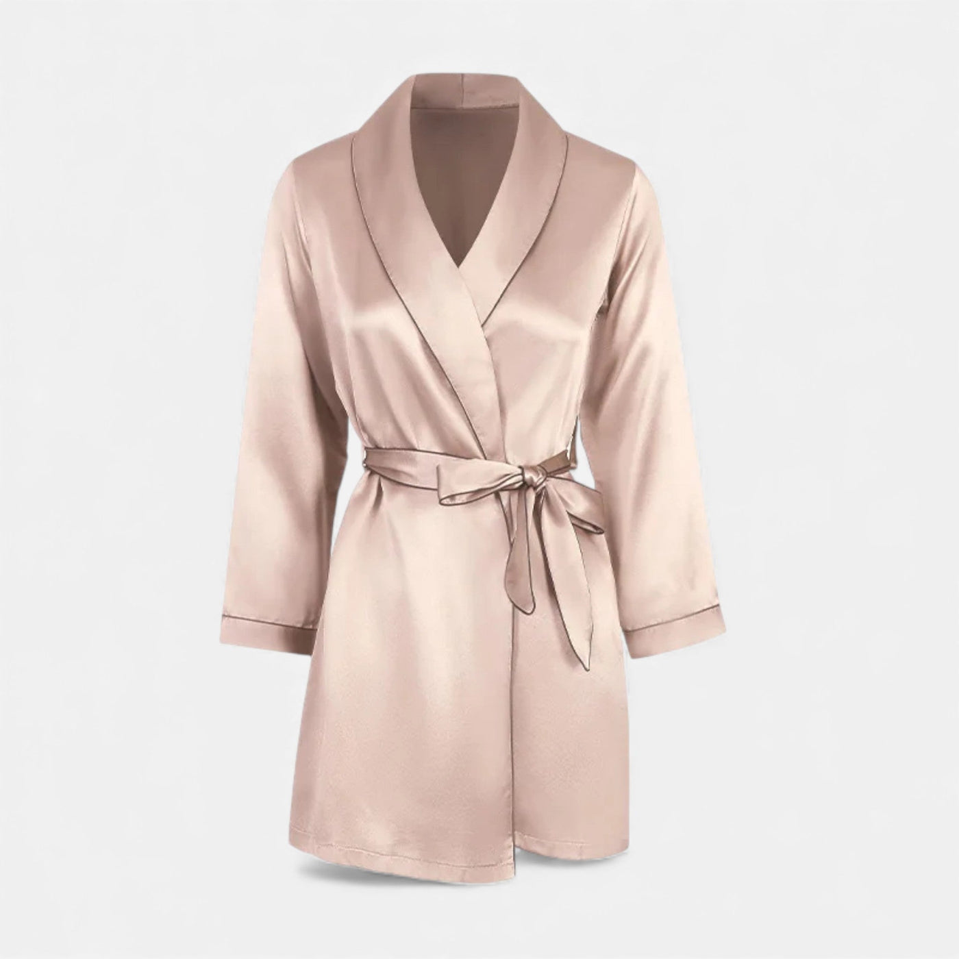 Roupas de Seda Premium para Mulheres - Outono Champanhe