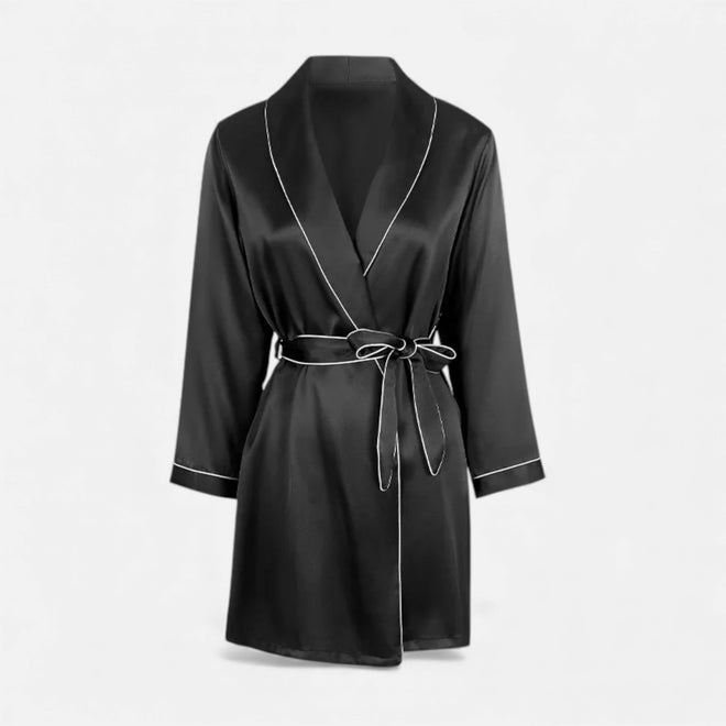 Roupas de Seda Premium para Mulheres - Outono Preto