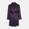 Roupas de Seda Premium para Mulheres - Outono Roxo Escuro