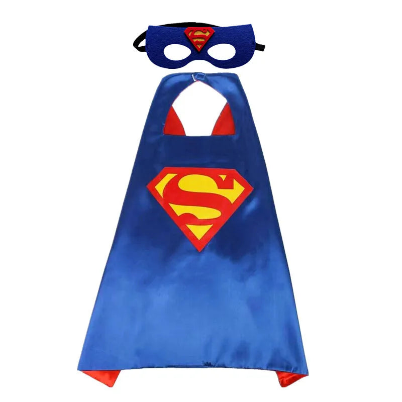Capa + máscara Infantil Personagens dos Vingadores Super Homem