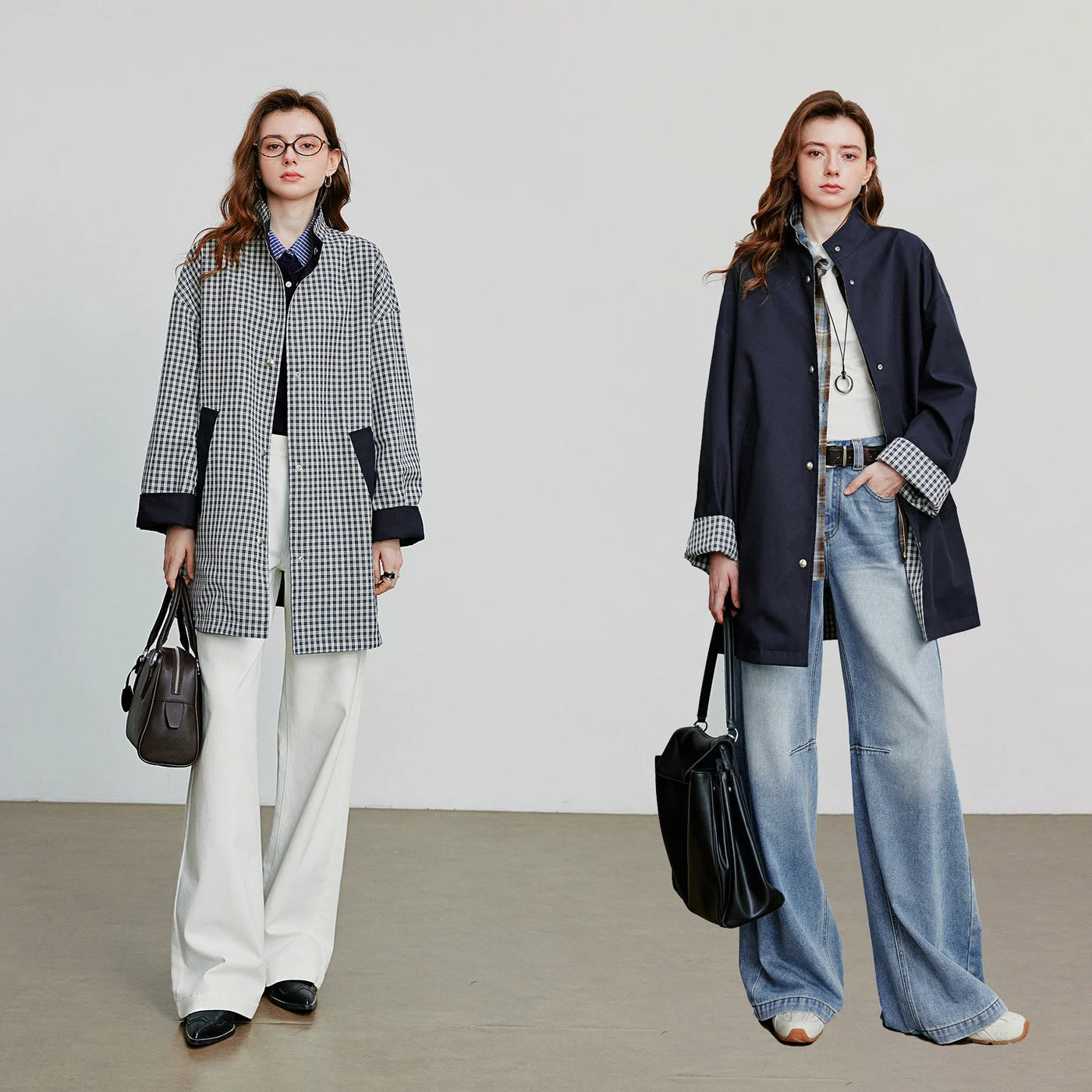 Trench Coat Feminino Midi de Liocel e Algodão