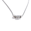 Colar Feminino Redondo com Zircônia em Aço 316L Prata