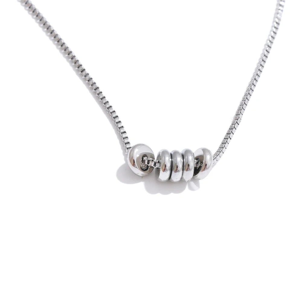 Colar Feminino Redondo com Zircônia em Aço 316L Prata