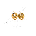 Yhpup New Stainless Steel Accessories Statement Gold Color Metalic Geometric Stud Earrings Pendientes Mujer Wholesale Gift