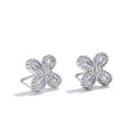Yhpup Bling Cubic Zirconia Flower Small Stud Earrings Waterproof Stainless Steel Cast Quality Versatile Daily Delicate Jewelry